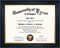 8.5x11 Wood Diploma Frame with Tempered Glass Rustic Black Finish with Gold Trim